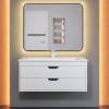 Тумба с раковиной Uperwood Modul подвесная, матовая, белая, графит, 100 см фото 4