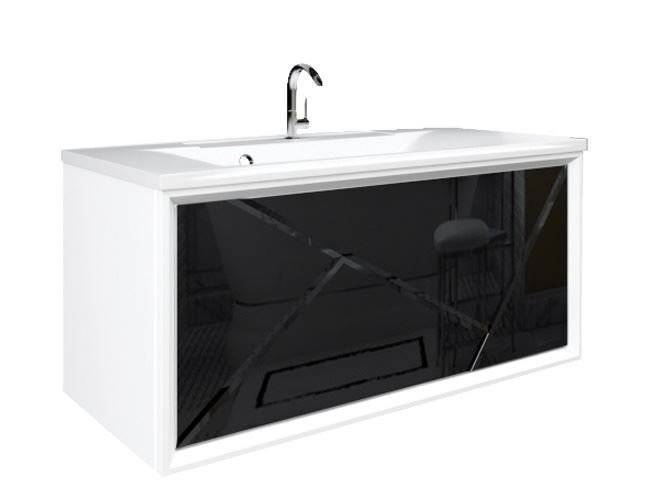 Тумба под раковину Marka One Seattle 90П У72804 Mosaic Classic Black 1 ящ.