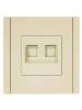 Розетка телефонная RJ11+Ethernet RJ45 IEK Forte&Piano FP-KT20-O-1-K10 ваниль фото 3