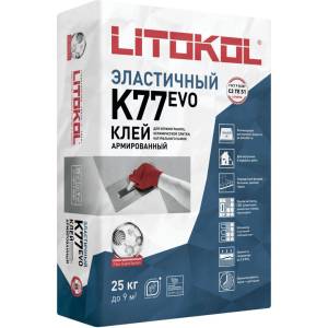SUPERFLEX K77 Суперэластичная клеевая смесь для крупноформатной облиц. плитки и керамогр. (25кг)