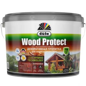 Пропитка декоративная для защиты древесины Dufa Wood Protect орех 9 л