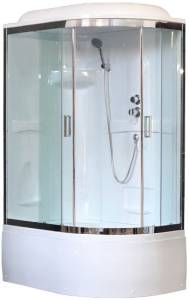 Душевая кабина Royal Bath RB8120BK1-T-CH-L с высоким поддоном, с сиденьем