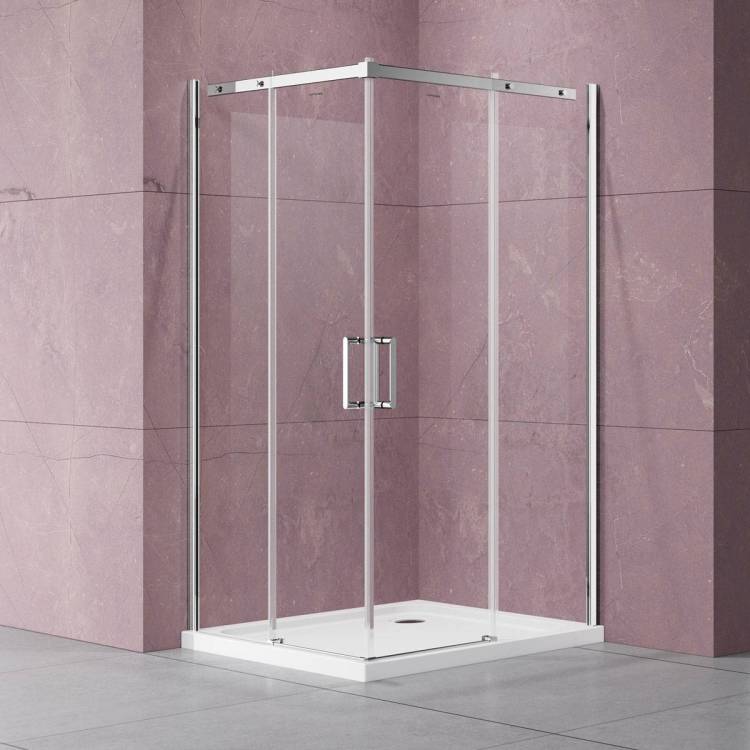 Душевой уголок Vincea Dice VSS-4D900CL 900x900, профиль хром, стекло прозрачное