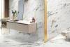 Керамическая плитка Porcelanite Dos Firenze 1219 Calacatta Gold Rel Wave RET 40x120 фото 4