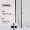 Душевой уголок Am.Pm X-Joy W94G-403-9090-BT профиль черный матовый, стекло прозрачное, 90x90x190 фото 6