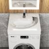 Раковина Uperwood Comforty 291021038 над стиральной машиной, белая глянцевая, 60x60 фото 4