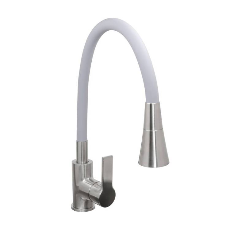 Смеситель для кухни Stella Polar Тулуза SP-00001981 S3865-2 с гибким изливом, серый сатин