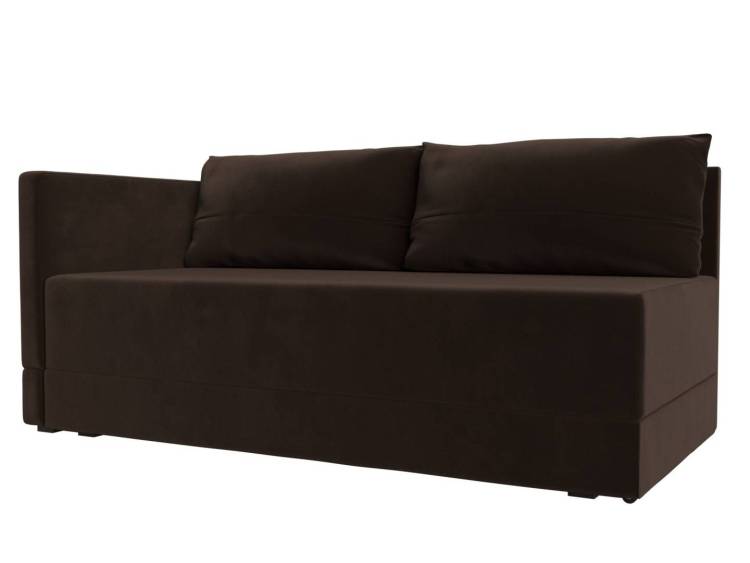 Кушетка Лига Диванов Никас 118408L коричневый, левая