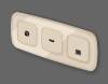 Лицевая панель для компьютерной/телефонной розетки RJ-45/RJ-11 Ambrella Volt Omega OP3320 фото 2