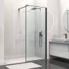 Душевая перегородка Vincea Walk-In VSW-1HS900CLB профиль черный матовый, стекло прозрачное, 90x200