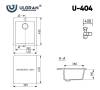 Мойка кухонная Ulgran Classic U-404-343 антрацит фото 3