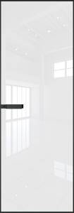 Межкомнатная дверь Profil Doors 1 AGN цвет профиля Черный, стекло безопасное 4 мм lacobel белый лак 700x2000