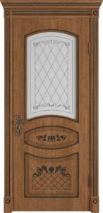 Межкомнатная дверь Владимирская Фабрика Дверей Adele Honey Classic PB стекло Art Cloud 700x2000