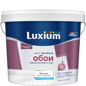 Краска для стен и обоев водно-дисперсионная Luxium Easy матовая база BW 5 л