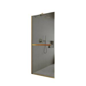 Душевая перегородка MaybahGlass MGD-729-3у 79x195, стекло графит 8 мм, профиль золото