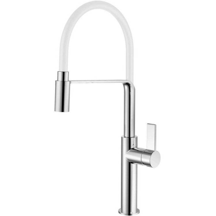 Смеситель для кухни Rush MS9035-35White с гибким изливом, белый