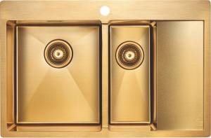 Мойка кухонная Paulmark Union PM537851-BGL брашированное золото L