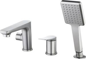 Смеситель на борт ванны Lemark Bronx LM3745GM графит