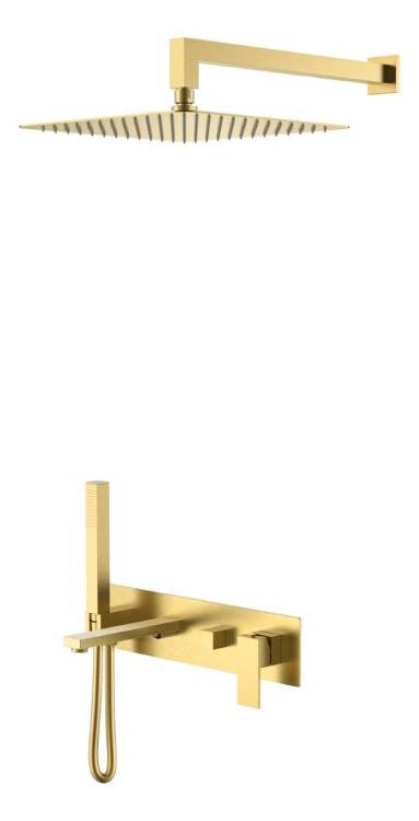 Душевой комплект Boheme Qubic 474-MG Matt Gold