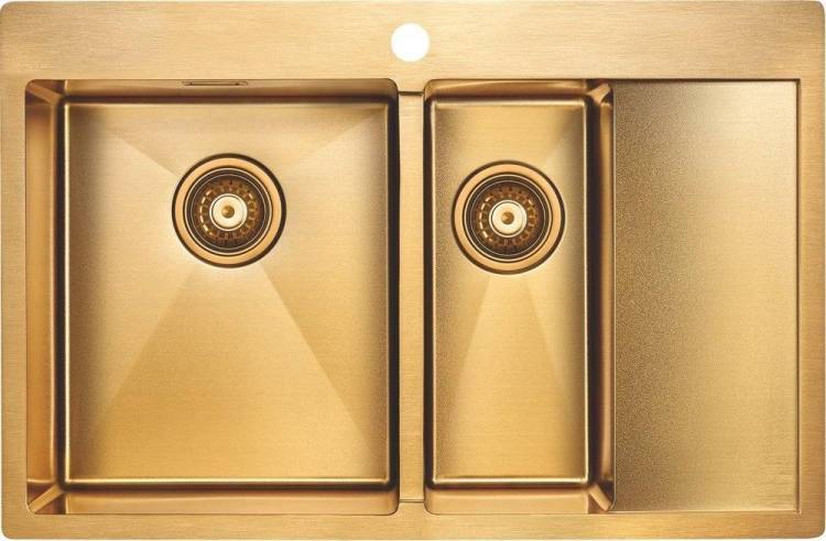 Мойка кухонная Paulmark Union PM537851-BGL брашированное золото L