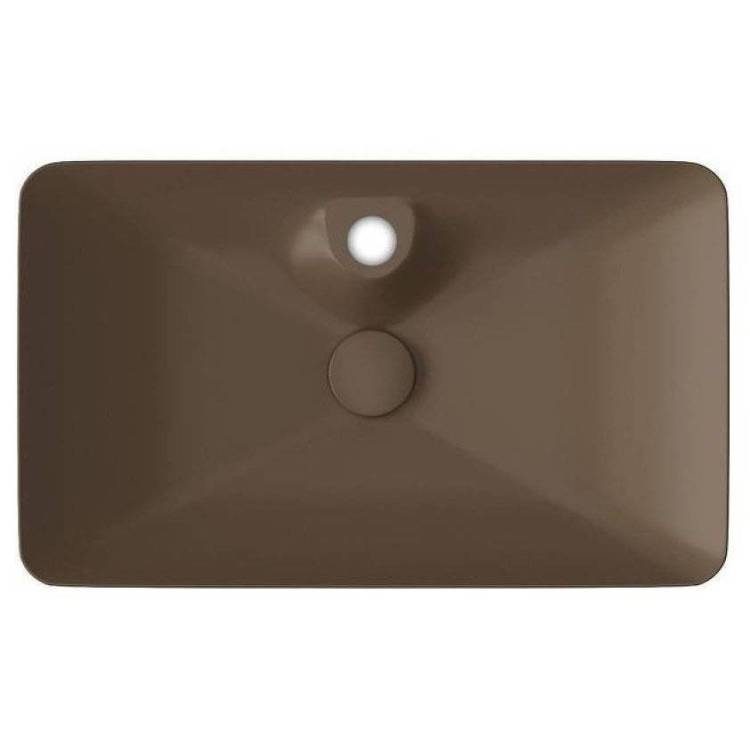 Раковина Isvea SistemaY Clear 10SY50065SV-2H 65 см, коричневая матовая