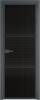 Межкомнатная дверь Profil Doors 3 AX цвет профиля Серая ночь, стекло безопасное 6 мм мору черный 600x2000