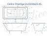 Чугунная ванна Delice Prestige 180x80 с ножками, с антискользящим покрытием фото 8
