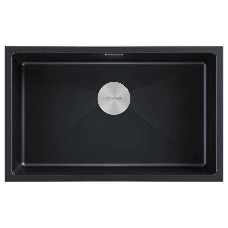 Мойка кухонная Paulmark Lumi 74Uni LU74-BLM Черный, 74x46