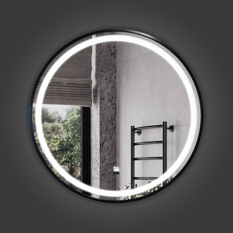 Зеркало Comforty Лея-60 00-00019350 с подсветкой, бесконтактный сенсор, в черной алюминиевой раме