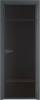 Межкомнатная дверь Profil Doors 4 AX цвет профиля Серая ночь, стекло безопасное 6 мм монохром черный 700x2000
