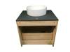 Тумба с раковиной Sintesi STL.W7017_00004151975 подвесная, белый, светло-коричневый, черный фото 7
