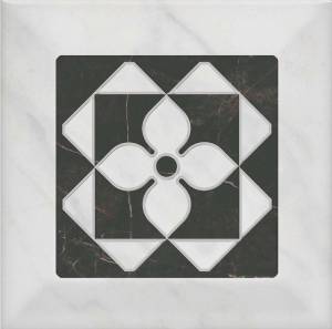 Декор Kerama Marazzi Келуш TOC006 3 грань черно-белый 9.8x9.8
