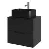 Тумба с раковиной Orange Line Li-60TubMDF+B02-460MB черная матовая, 60 см