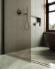 Душевая перегородка MaybahGlass MGD-697-6ш 79x195, стекло бронза матовая 8 мм, профиль черный фото 4