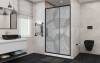 Душевая дверь в нишу AvaCan FB160MT профиль черный, стекло матовое, 180x195 фото 3