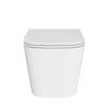 Унитаз подвесной Kerama Marazzi Cubo CU.wc.02 безободковый с крепежом и сиденьем белый глянцевый фото 2