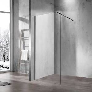 Душевая перегородка Vincea Walk-in VSW-1H600CLGM 600x2000, вороненая сталь, стекло прозрачное