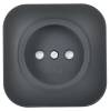 Розетка 1-местная с защитными шторками IEK Glory ERH13-K02M-10 черный матовый фото 4
