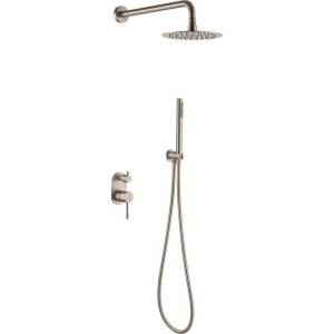 Душевой комплект Boheme Uno 464-NB Nickel Brush, с внутренней частью