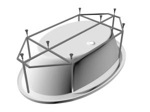 Каркас для ванны Vayer Opal Гл000007023 180x120