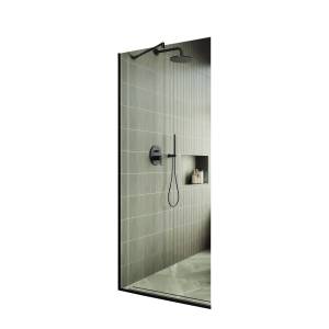 Душевая перегородка MaybahGlass MGD-695-6у 79x195, стекло прозрачное 8 мм, профиль черный
