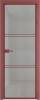 Межкомнатная дверь Profil Doors 3 AX цвет профиля Красный антрацит, стекло безопасное 6 мм рэте 800x2000