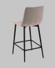 Стул полубарный Stool Group Одди Diamond AV 443PB-Csil-9005(PP) светло-серый, велюр фото 6