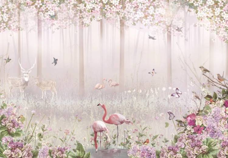 3D Фотообои Artegrafico «Цветущий лес» FN-040 акварель