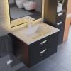Тумба с раковиной Uperwood Modul 393020549 подвесная, матовая, черная, 65 см фото 5