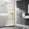 Душевая перегородка Vincea Walk-In HC Art VSW-1HC800CFBG 800x2000, профиль брашированное золото, стекло прозрачное/рифленое