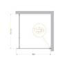 Душевая перегородка BelBagno KRAFT-L-1-90-C-NERO стекло прозрачное, профиль черный, 90x195 фото 4