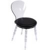 Стул Bradex Home Babel FR 0057, черный с прозрачными ножками