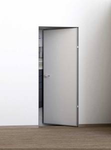 Дверь скрытая PX-0 Invisible, AL кромка матовая с 4 сторон, обратное открывание 600x2000