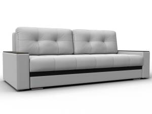 Диван прямой с декором Лига Диванов Лига-096 133431 Черный;Белый